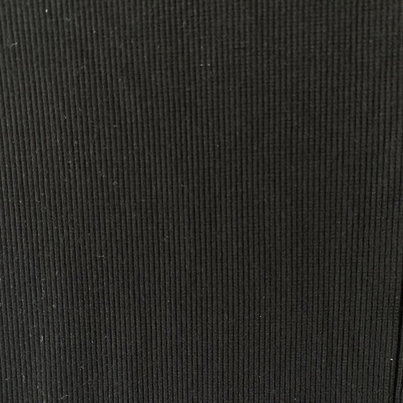 Marine Layer Lexi Ribbed Midi Dress Sz M Black Short Sleeve Mock Neck Lined - Picture 12 of 13